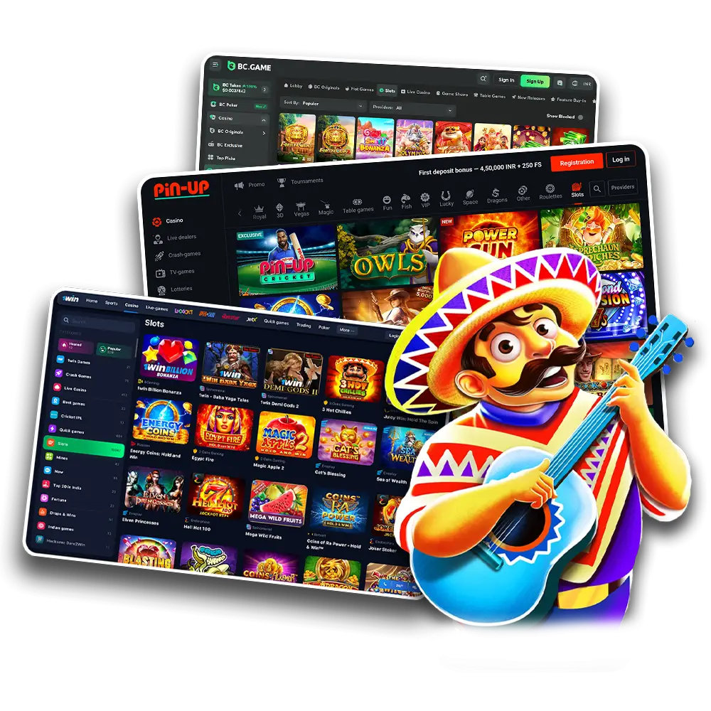 Play the best slot machines, get to know the casinos rating at Slotsgames.