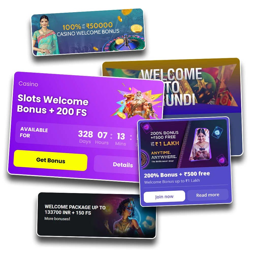 Meet the best welcome bonuses for slots.