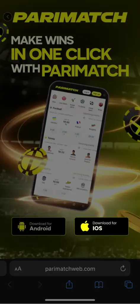 When you click the Parimatch link, you will be sent to the Apple App Store page for the Parimatch app.