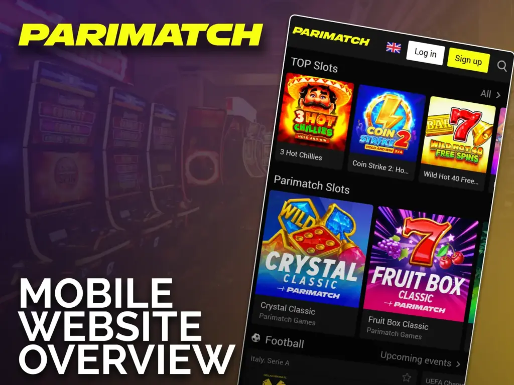 The mobile version of the Parimatch website provides the same level of functionality as the mobile app.