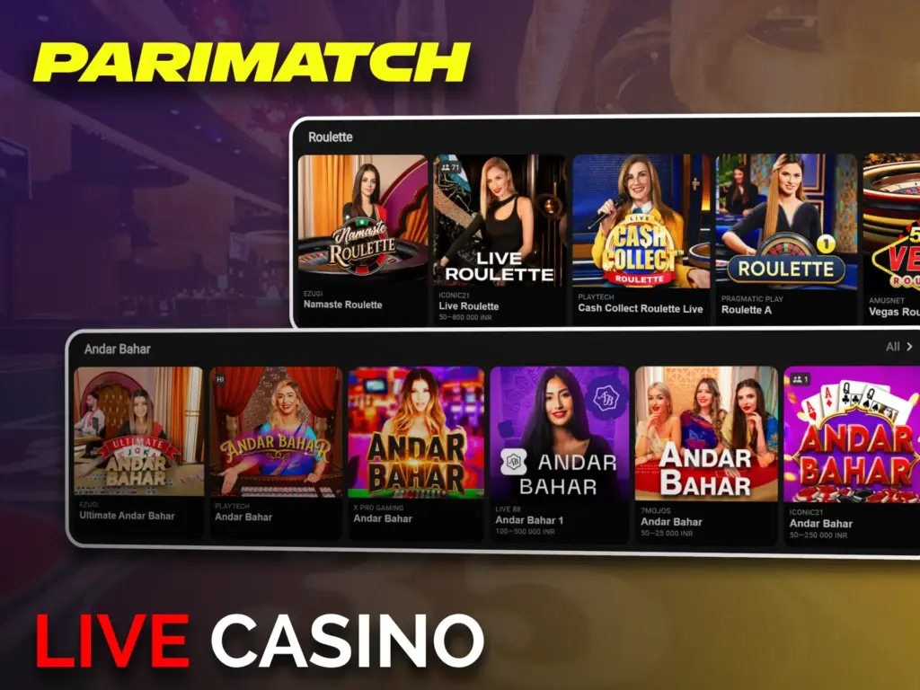 Live casino games are available in a variety of formats.