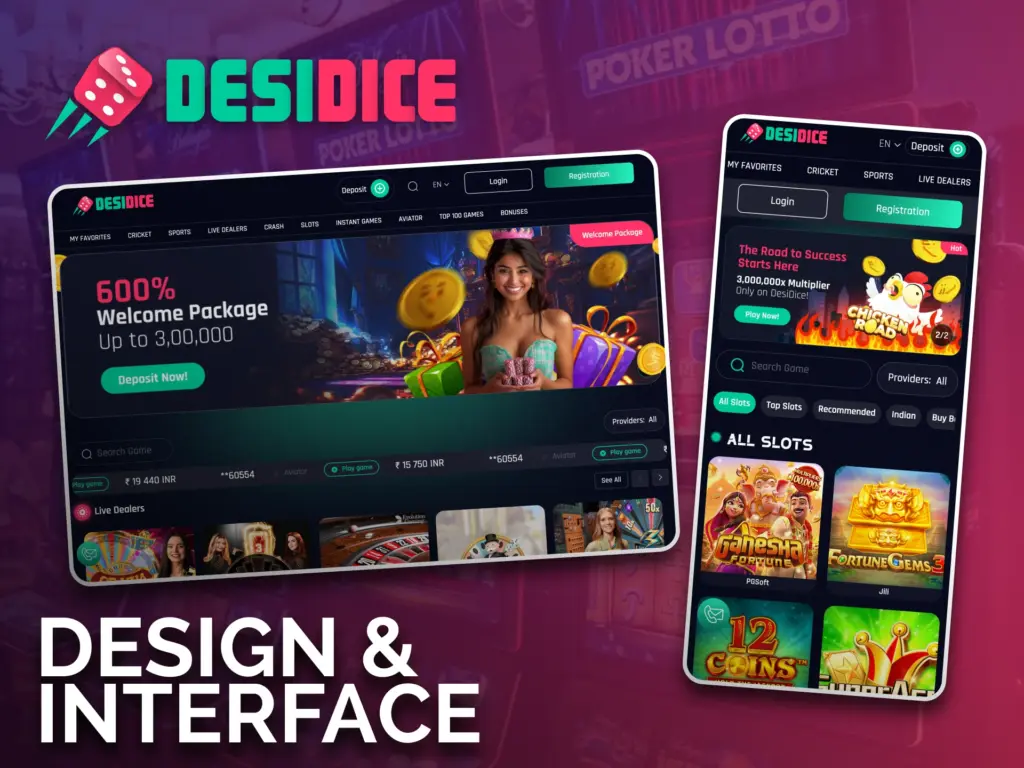 Enjoy smooth gameplay at Desidice with easy menus and quick-loading pages.