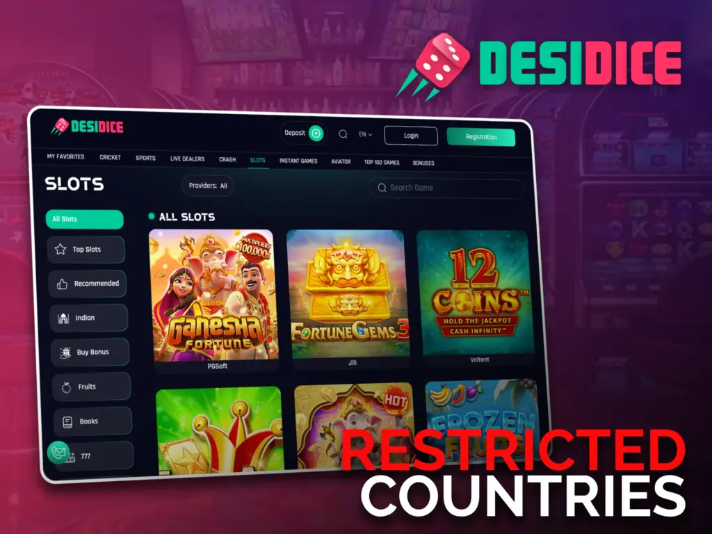 Check if you can join Desidice Casino and play safely from your country.