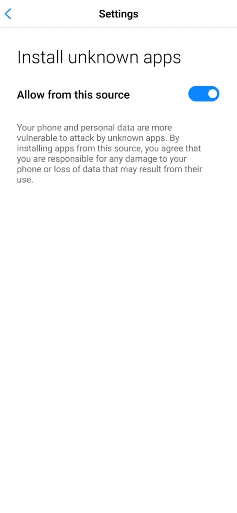 Allow unknown sources to install the Lucky Star APK.