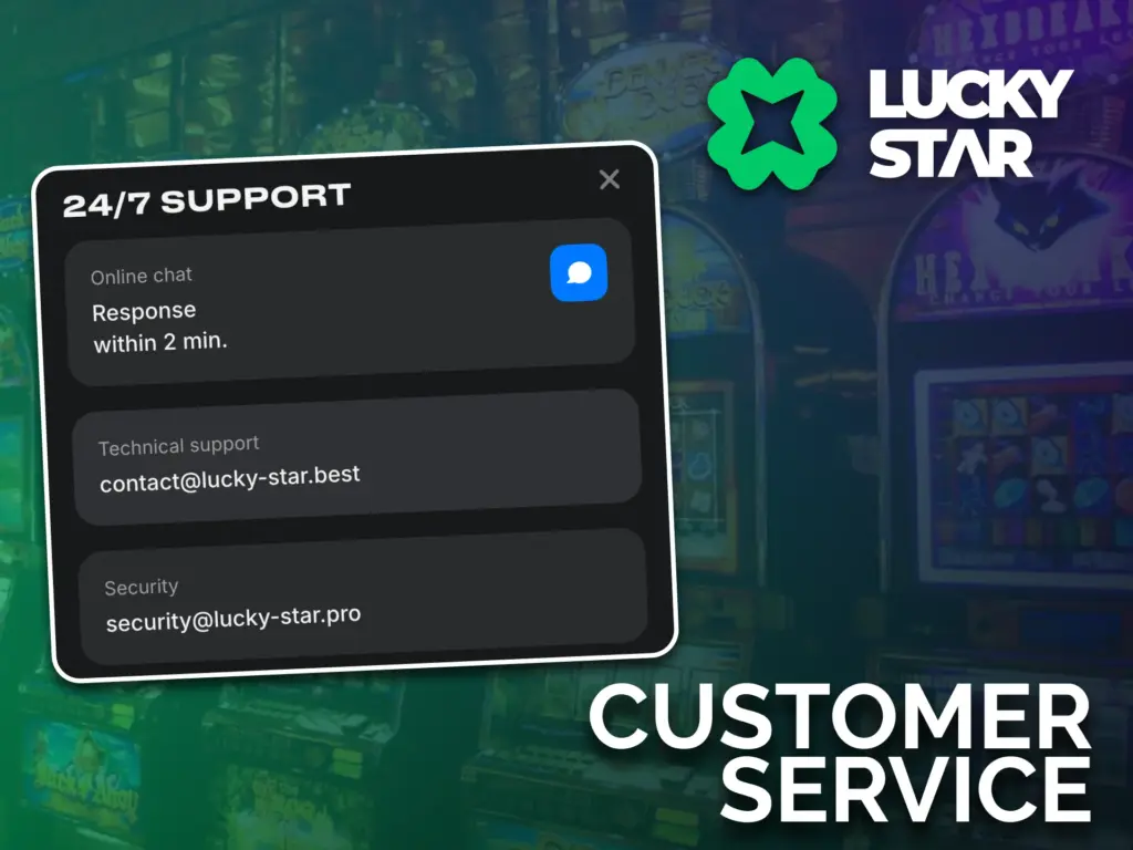 Get assistance with payments or login in Lucky Star app.