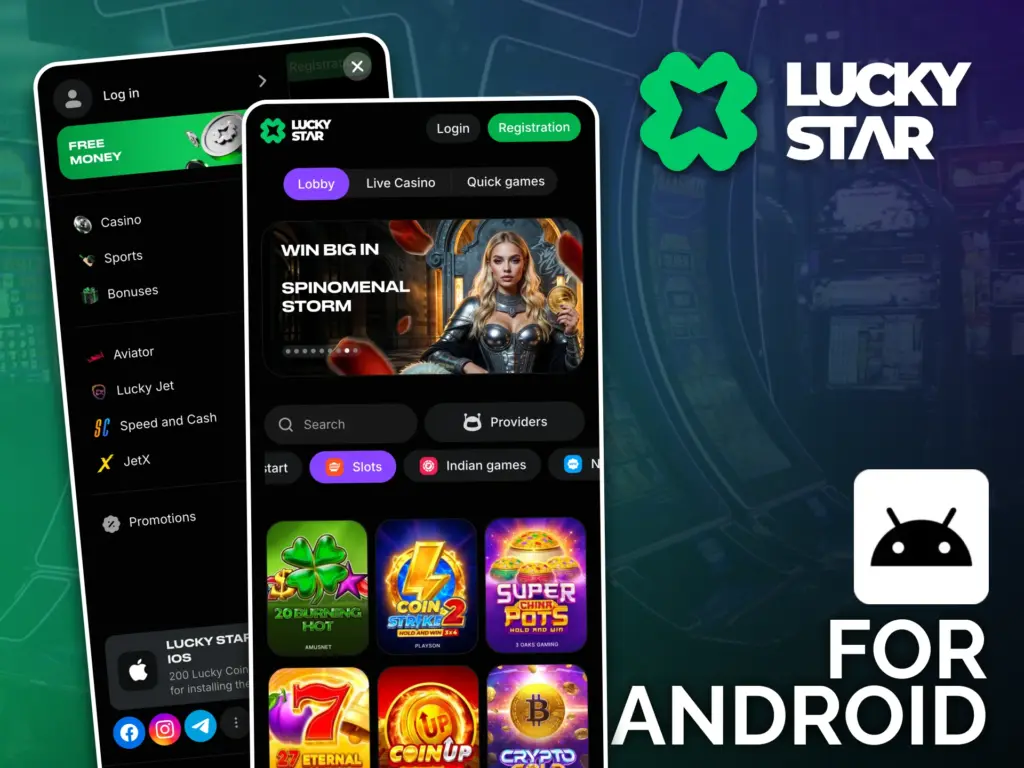 Download the Lucky Star Android app and enjoy full casino access.