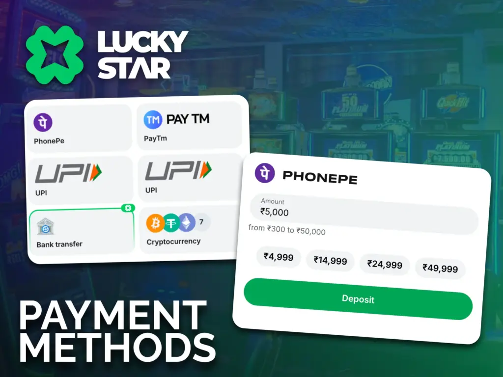 Use fast payment methods in the Lucky Star app now.