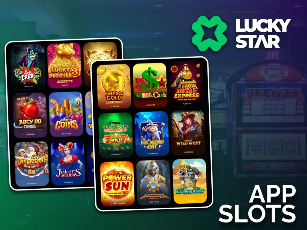 Open Lucky Star app and enjoy new and classic slots.
