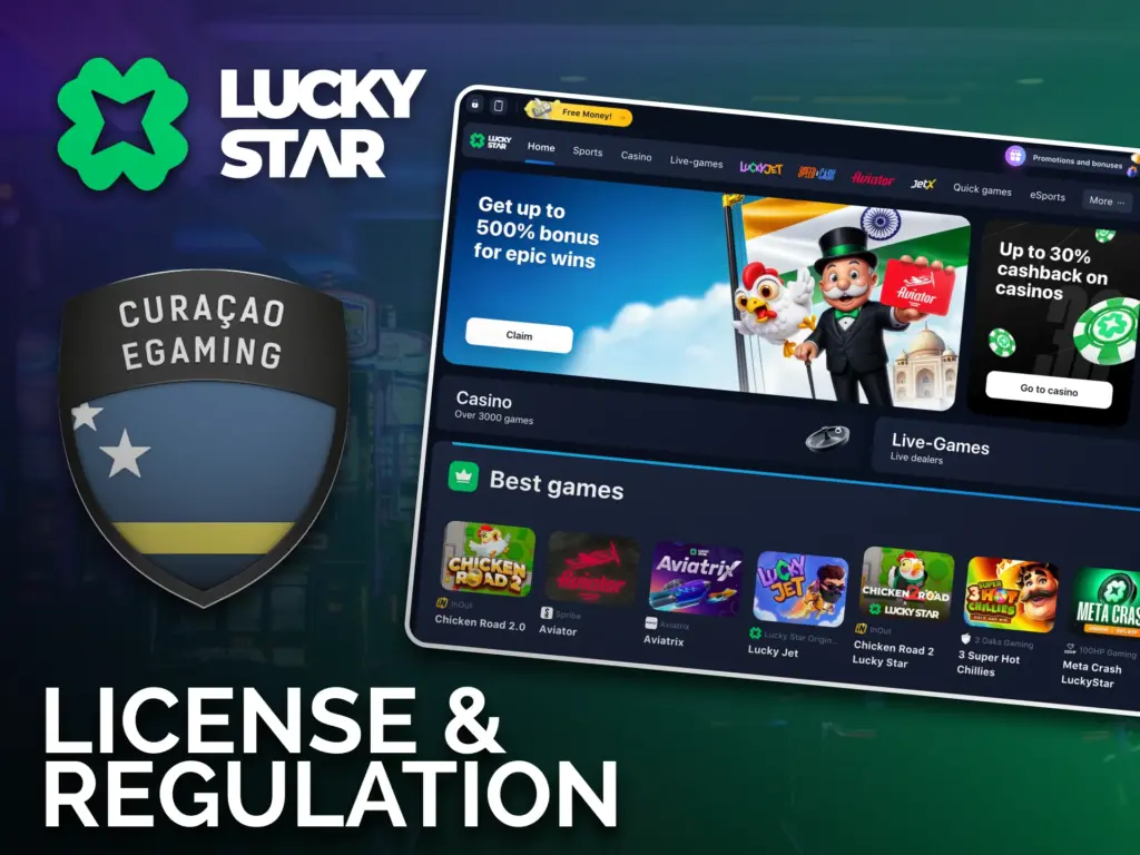 Play safely at Lucky Star, enjoy games with a licensed and protected service.