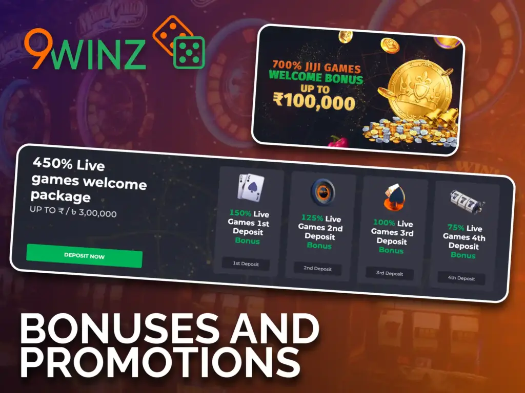 Activate your welcome bonus at 9winz, and boost your balance.