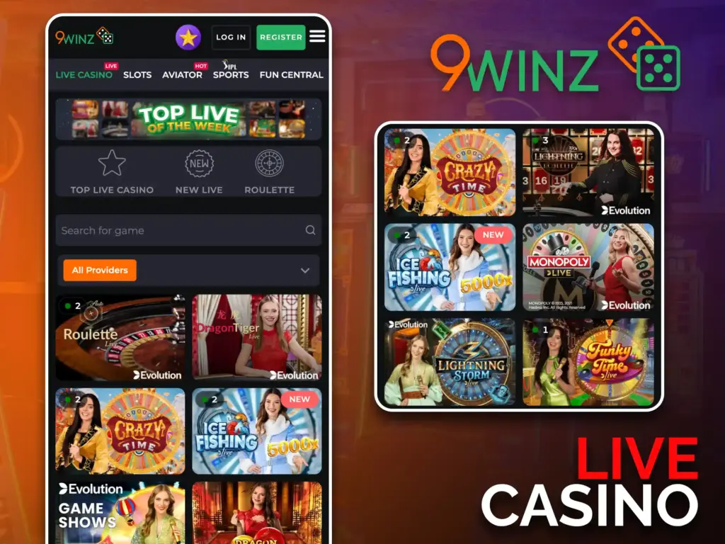 Play with real dealers at 9winz, and enjoy the live atmosphere.