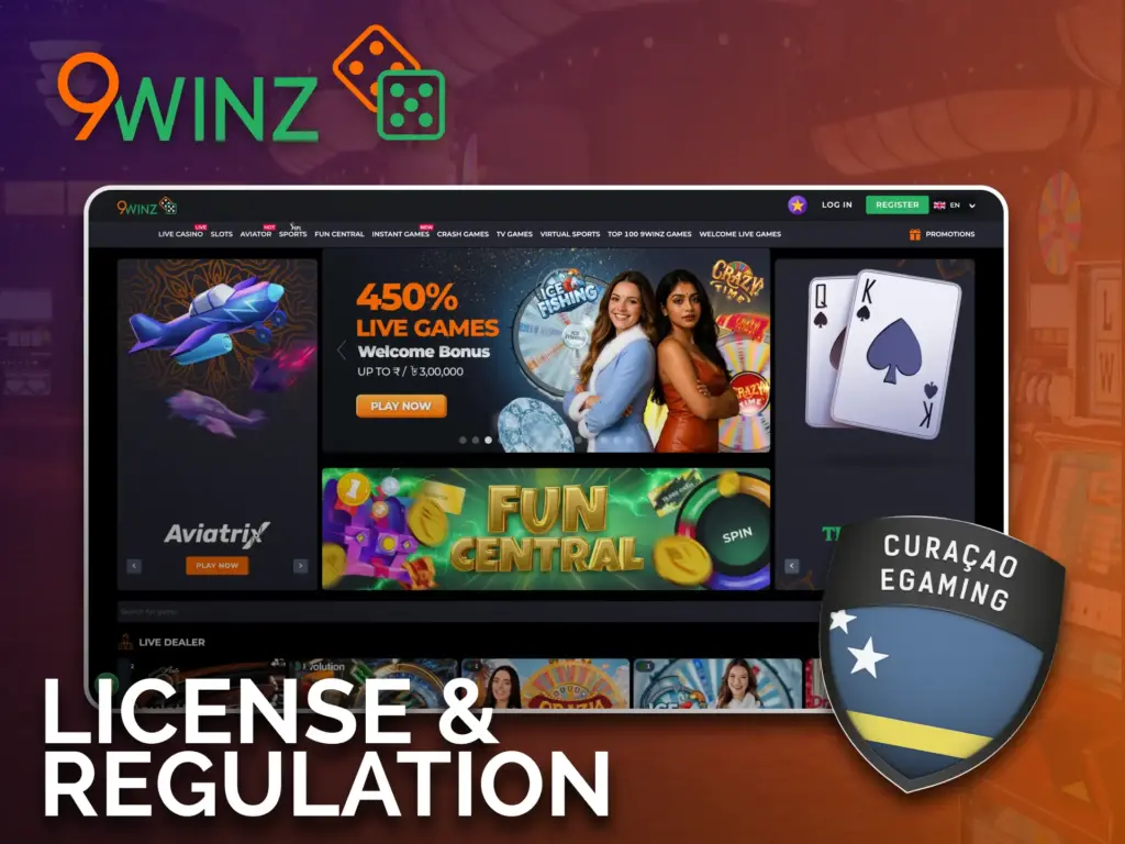 Choose 9winz for secure play, verified by Curacao Gaming Authority.