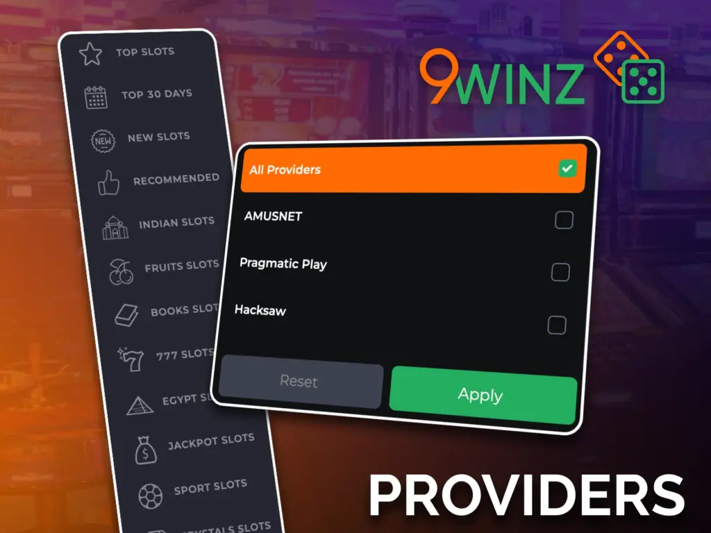 Play games from top providers at 9winz, and enjoy fair play.