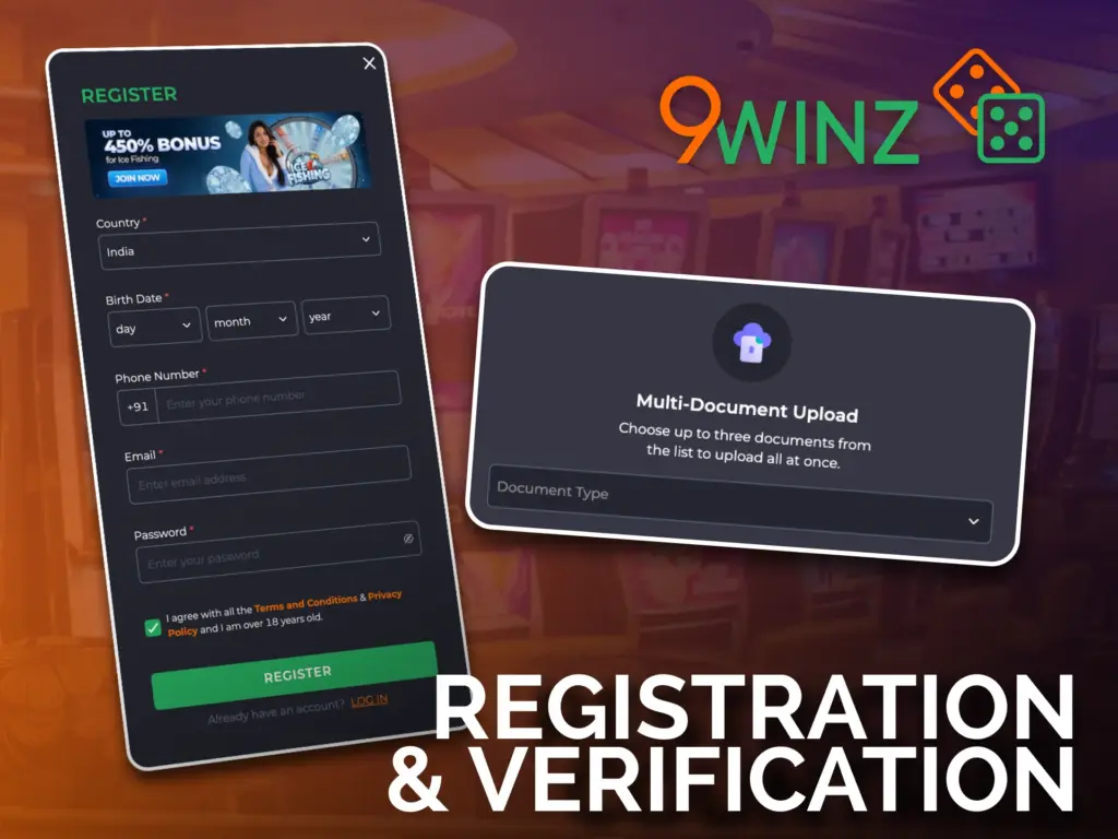 Create your account at 9winz, and start playing your favorite games.
