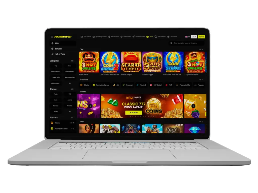Play the best slots with Parimatch.
